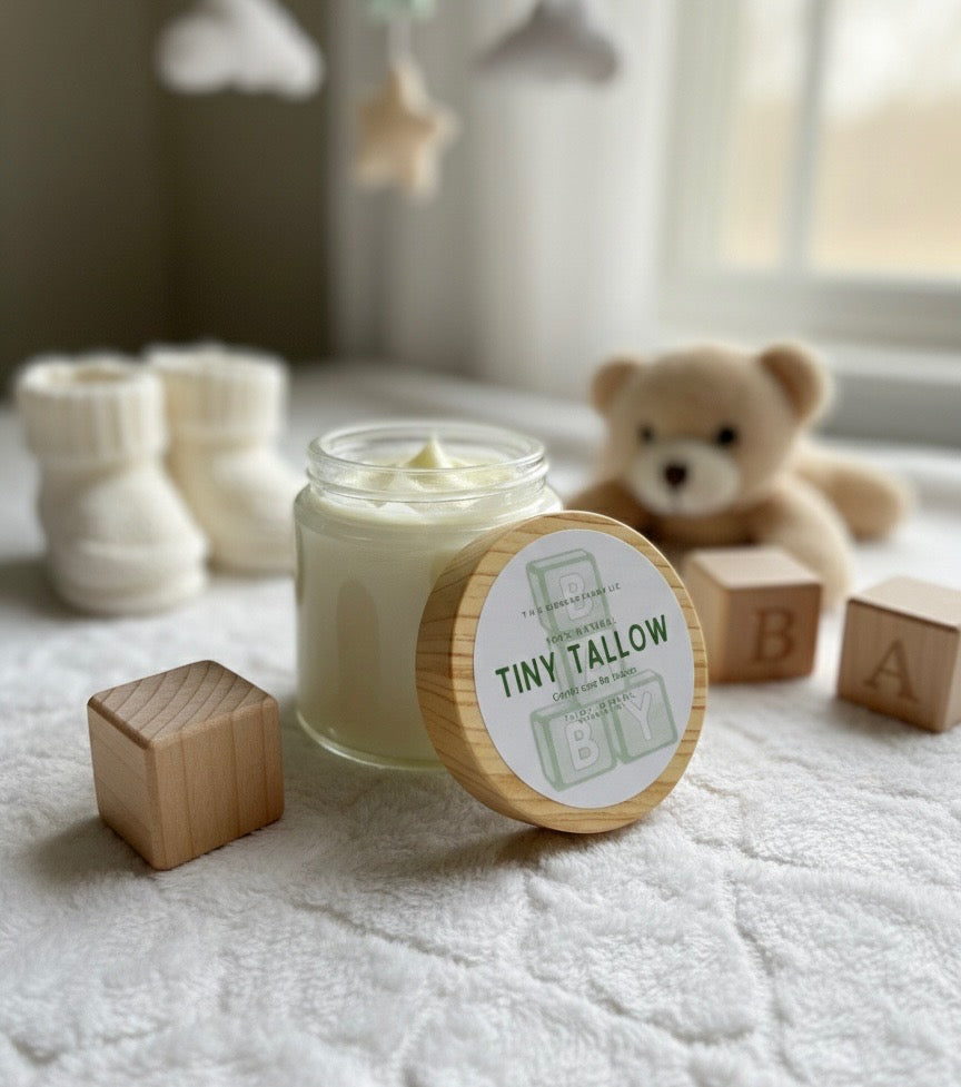 Tiny Tallow (4 ounce glass jar) 15% off at checkout!