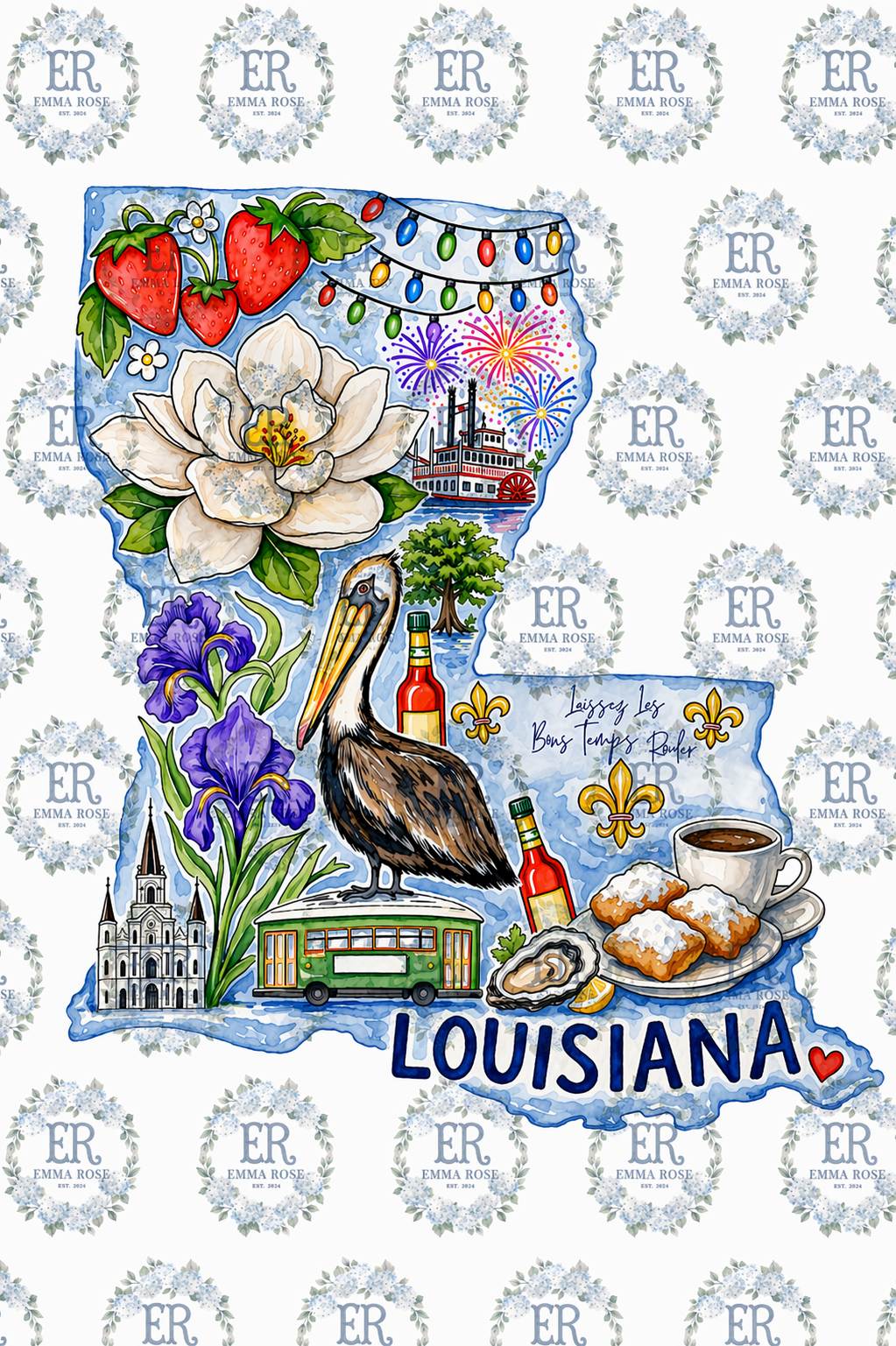 Louisiana Door Sign 18in