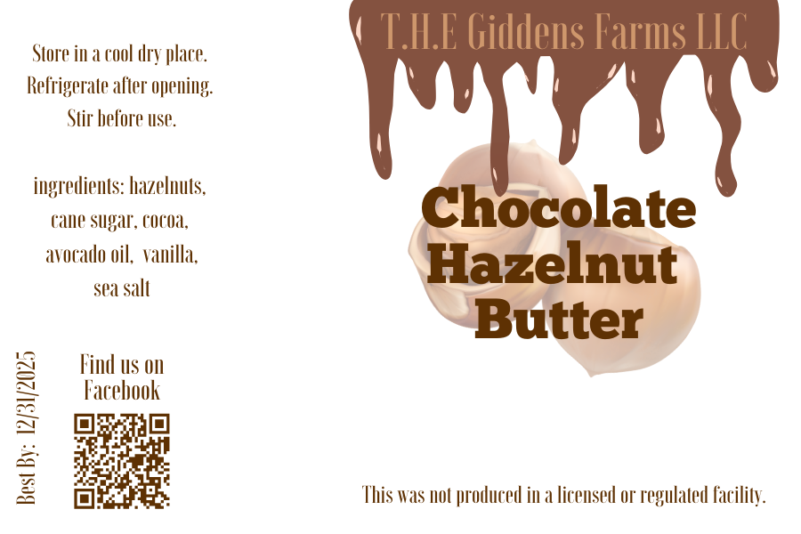 Chocolate Hazel Nut Butter