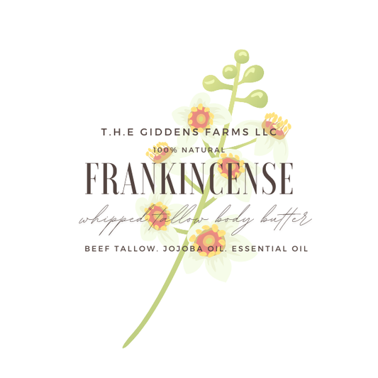 Frankincense Whipped Tallow (4 ounce glass jar)