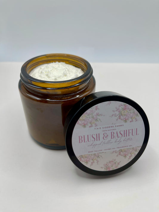 Blush & Bashful Whipped Tallow (4 ounce glass jar)