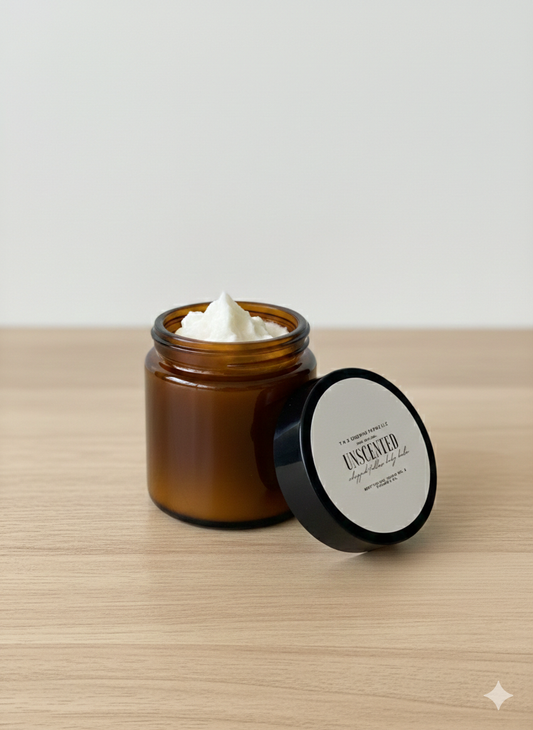 Unscented Tallow Body Butter (4 ounce glass jar) 25% off at checkout