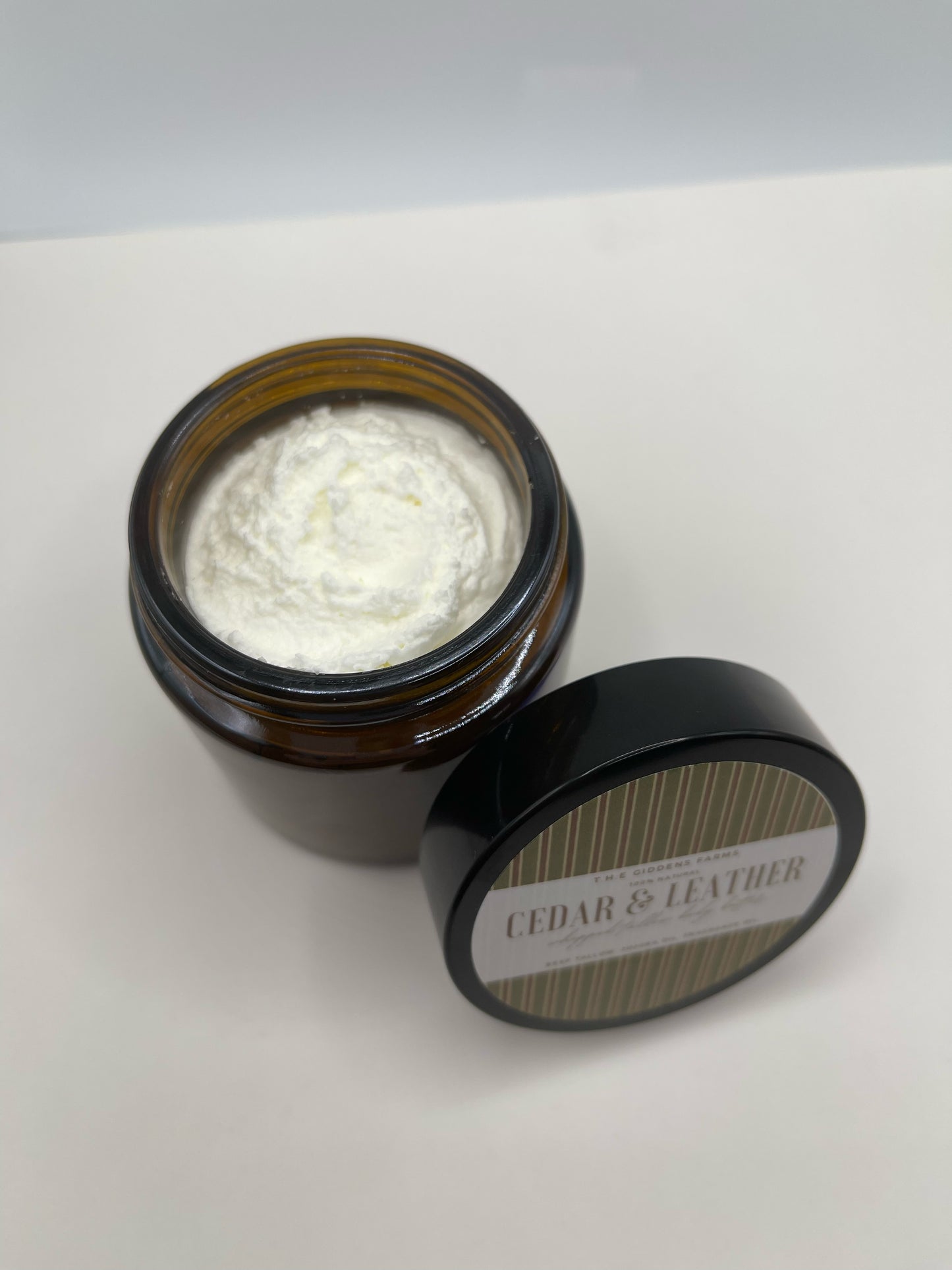 Cedar & Leather Whipped Tallow (4 ounce glass jar)
