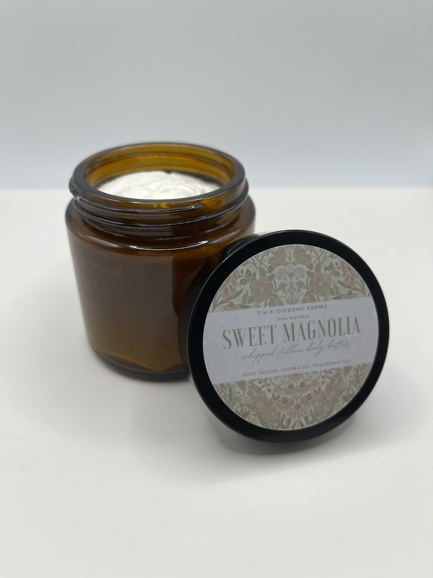 Sweet Magnolia Whipped Tallow (4 ounce glass jar)