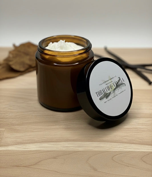Tobacco and Vanilla Whipped Tallow (4 ounce glass jar) 25% off at checkout!