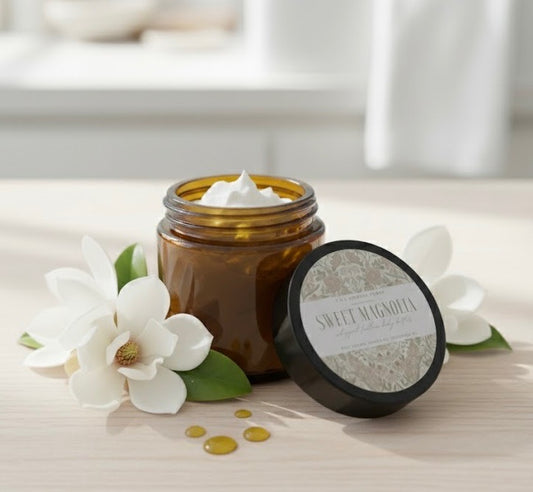 Sweet Magnolia Whipped Tallow (4 ounce glass jar) 15% off at checkout!